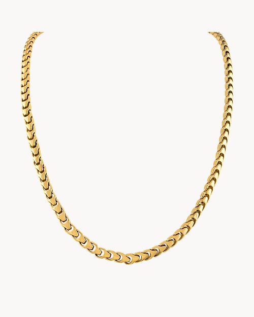 This steel Bulova Signature Chain capturing the essence of our tuning fork logo sets this chain apart from all others in a yellow ion plating. Bulova